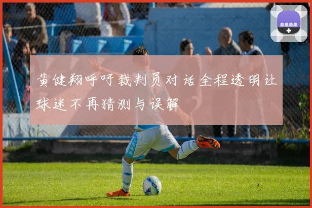 黄健翔呼吁裁判员对话全程透明让球迷不再猜测与误解